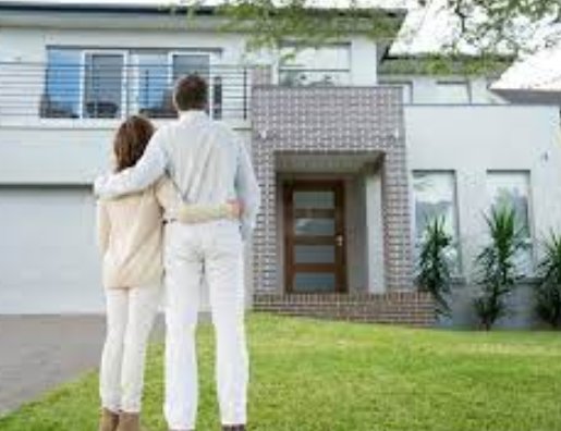 A couple looking at a house